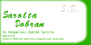 sarolta dobran business card